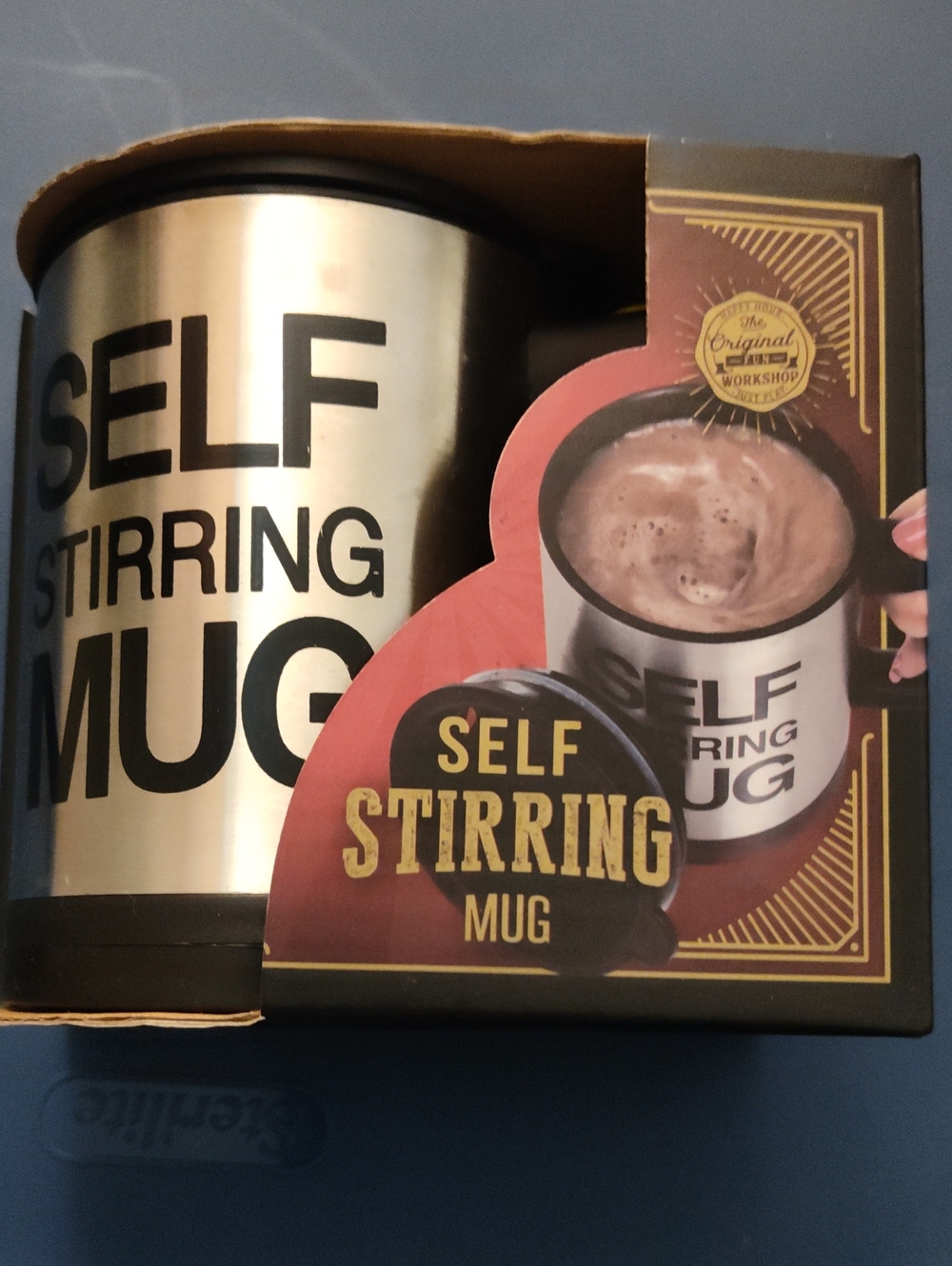 Self Stirring Mug - Stainless Steel Silver